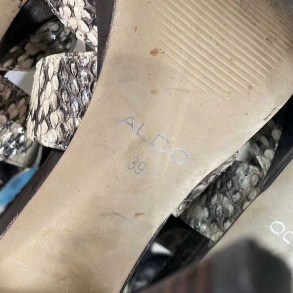 Aldo snake skin strappy heel | size 8/39 - Picture 8 of 9